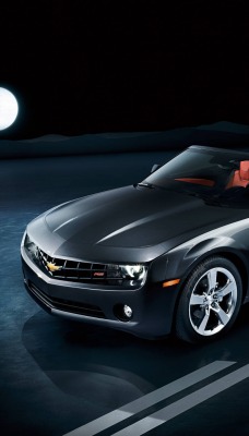 chevrolet camaro кабриолет ночь дорога