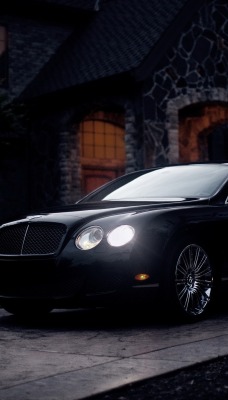 bentley черная ночью