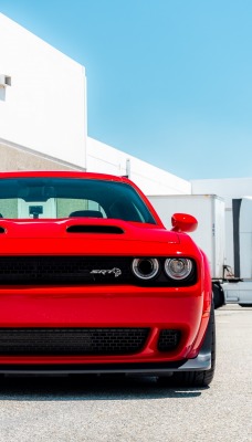 dodge красная вид спереди