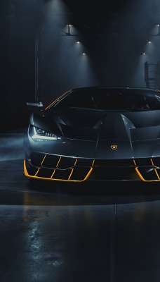 lamborghini черная суперкар вид спереди