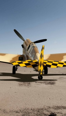 Желтый самолет в пустыне