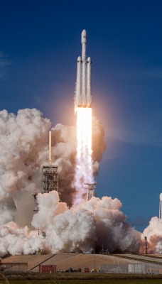 spacex ракета взлет дым космодром
