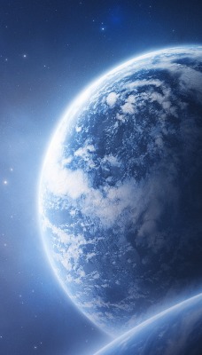 Синее свечение планет