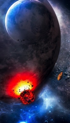 астероиды планеты туманность космос