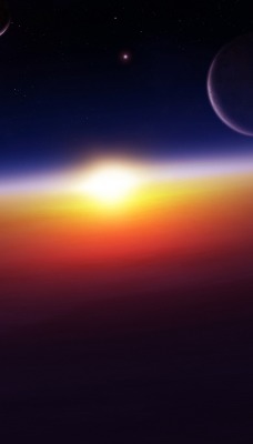 рассвет стратосфера атмосфера граница космоса звезды планеты