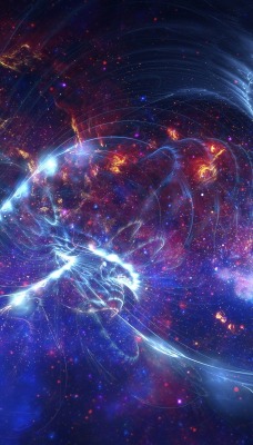 галактика космос звезды линии свечение