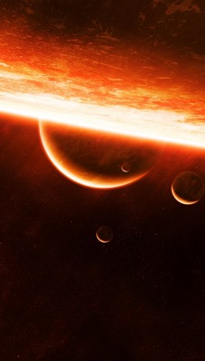 планета спутники атмосфера красный космос