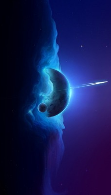 планета туман космос фиолетовый