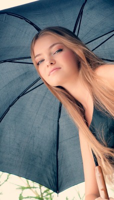 Девушка зонтик