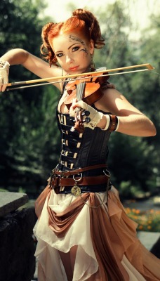Девушка скрипка
