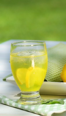 Лимон, подсолнух, кувшин, стакан