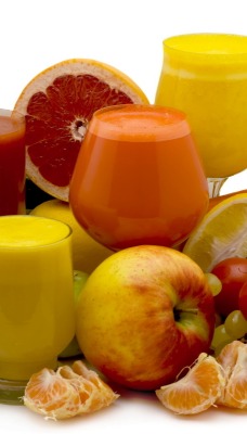 Натюрморт фрукты и соки