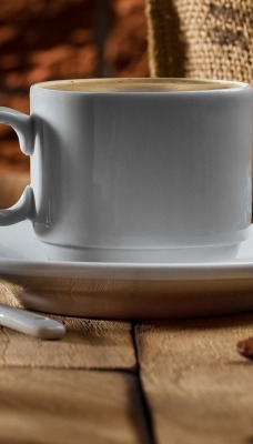 Кофе чашка ложка зерна