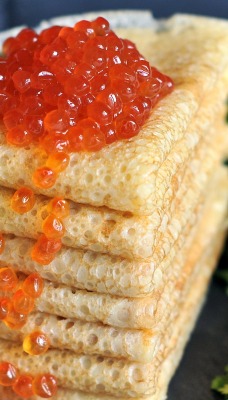 икра блины caviar pancakes