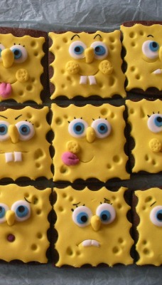 еда печенье спанч-боб food cookies sponge Bob