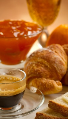 еда круасаны кофе повидло варенье food croissants coffee jam