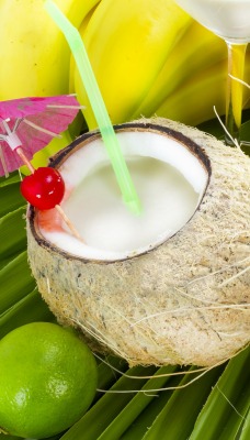 кокос коктейль фрукты