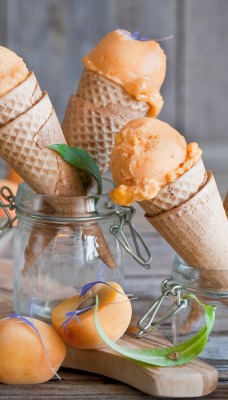 мороженое рожки абрикосы