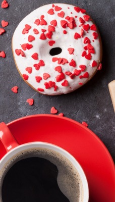 кофе пончик подарок любовь