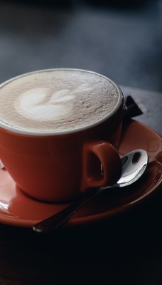 кофе пенка капучино чашка ложка чайная стол