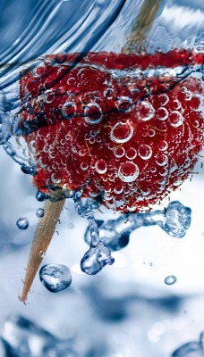 вода пузырьки капли ягода