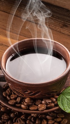 кофе кофейные зерна чашка блюдце дым