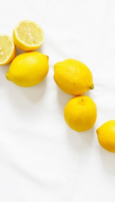 лимон дольки белый фон скатерть