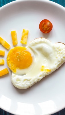 завтрак яичница рисунок тарелка