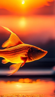 рыбка золотая закат