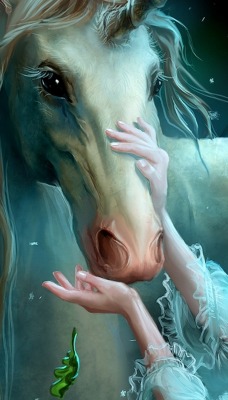 фэнтези графика лошадь девушка fantasy graphics horse girl
