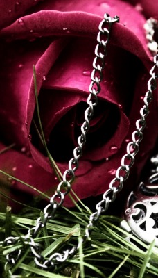 Роза кулон медальон
