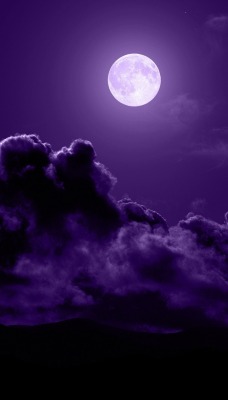 Небо луна облака ночь