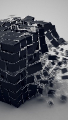 графика 3D куб взрыв graphics cube explosion