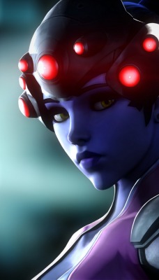 девушка-робот маска синяя