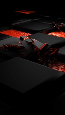 кубики лава графика рендер темнота