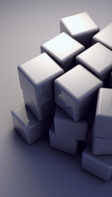 куб кубики графика рендеринг серый