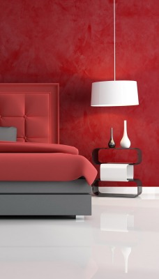 Спальня в красном стиле