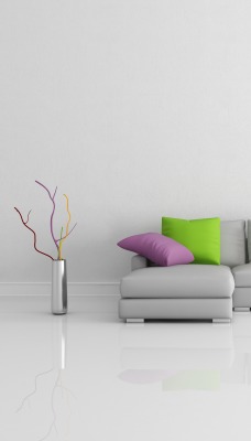диван подушки ваза минимализм