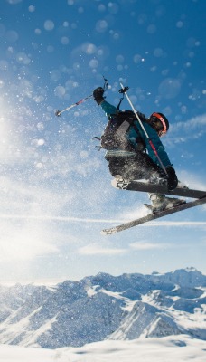 сноубордист вираж снег солнце