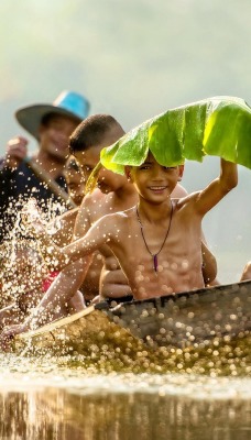 лодка брызги дети тайланд