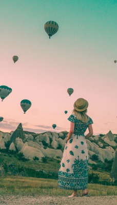 воздушные шары пара девушка фотограф