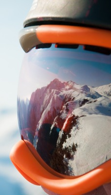 шлем отражение стекло горы