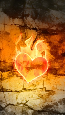 любовь сердце огонь