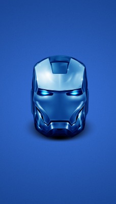 железный человек синий iron man blue