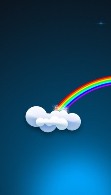 радуга облака небо rainbow clouds the sky