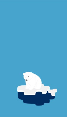 медведь льдина минимализм bear floe minimalism