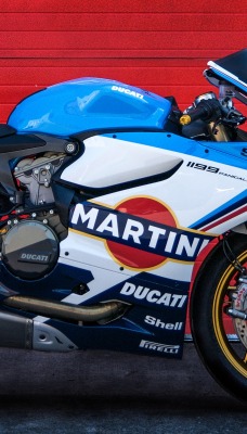мотоцикл синий ducati 1199 panigale martini