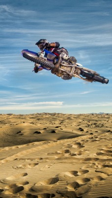 мотоцикл пустыня небо