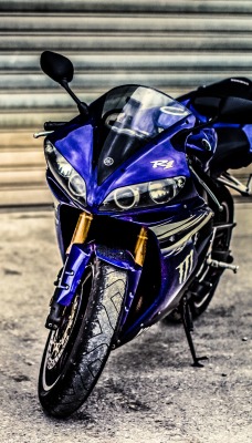 мотоцикл синий байк