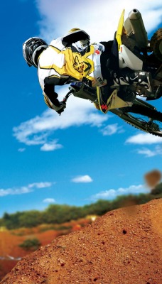 мотоциклист мотокросс прыжок песок